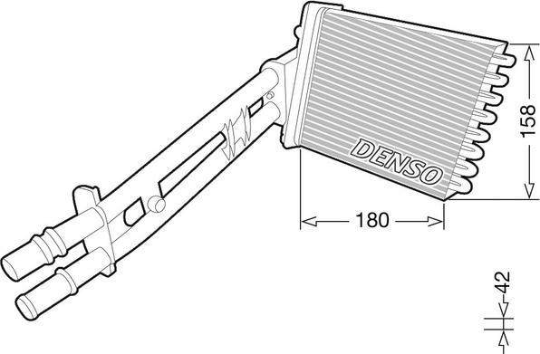 Denso DRR09043 - Теплообменник, отопление салона avtokuzovplus.com.ua