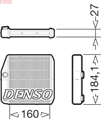 Denso DRR09076 - Теплообмінник, опалення салону autocars.com.ua