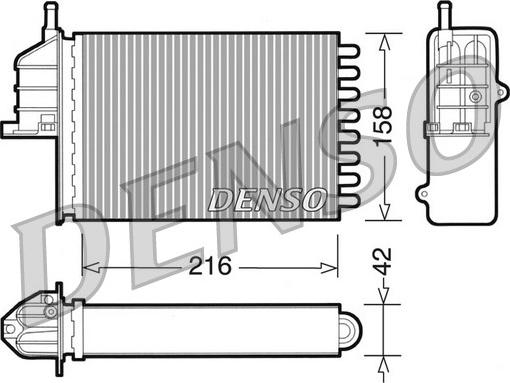 Denso DRR09080 - Теплообмінник, опалення салону autocars.com.ua