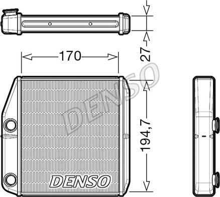 Denso DRR09101 - Теплообменник, отопление салона avtokuzovplus.com.ua