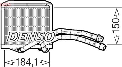 Denso DRR09102 - Теплообмінник, опалення салону autocars.com.ua