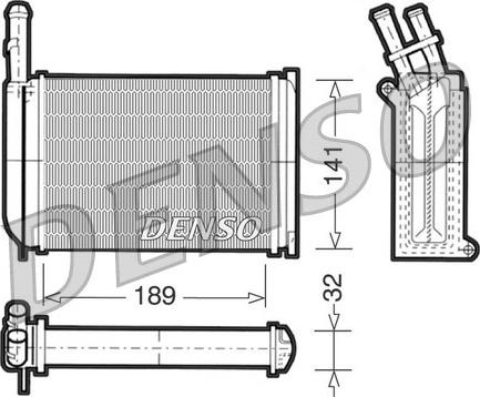 Denso DRR10001 - Теплообмінник, опалення салону autocars.com.ua