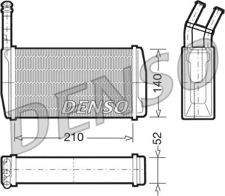 Denso DRR10011 - Теплообмінник, опалення салону autocars.com.ua