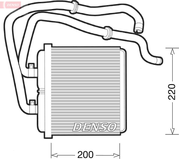 Denso DRR12003 - Теплообмінник, опалення салону autocars.com.ua