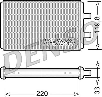 Denso DRR12007 - Теплообмінник, опалення салону autocars.com.ua