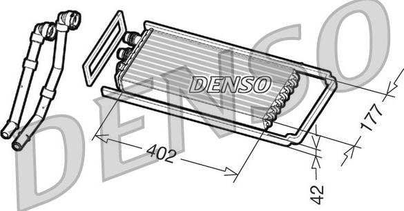 Denso DRR12100 - Теплообмінник, опалення салону autocars.com.ua