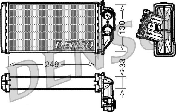 Denso DRR21002 - Теплообмінник, опалення салону autocars.com.ua