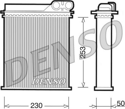 Denso DRR23012 - Теплообмінник, опалення салону autocars.com.ua