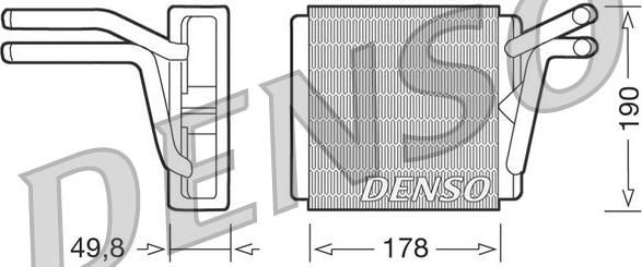 Denso DRR33001 - Теплообмінник, опалення салону autocars.com.ua