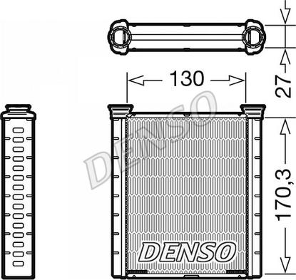 Denso DRR46001 - Теплообмінник, опалення салону autocars.com.ua