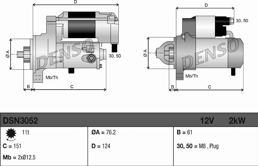 Denso DSN3052 - Стартер autodnr.net