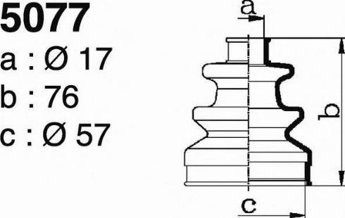 DEPA 5077 - Пильник, приводний вал autocars.com.ua