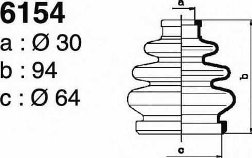 DEPA 6154 - Пыльник, приводной вал autodnr.net