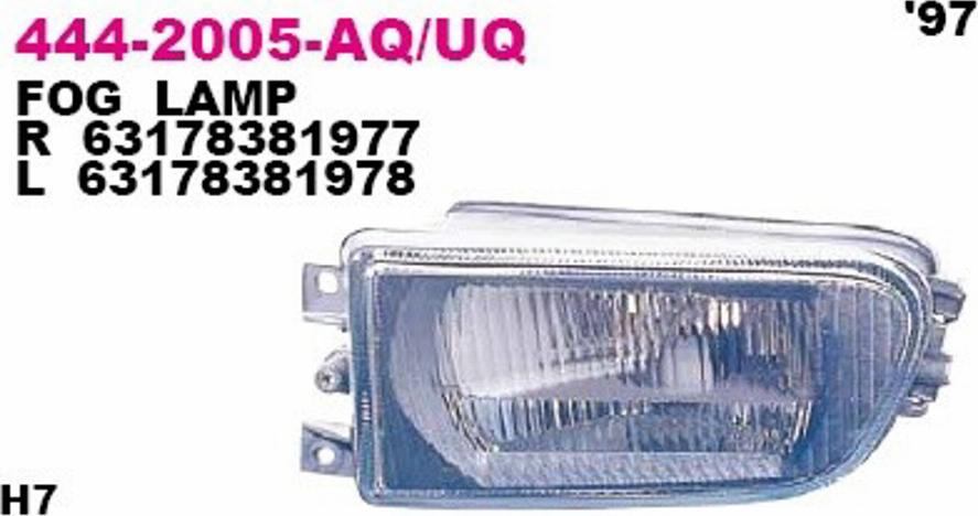 Depo 444-2005L-UQ - Противотуманная фара autocars.com.ua