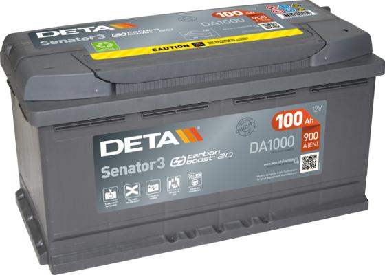 DETA DA1000 - Стартерна акумуляторна батарея, АКБ autocars.com.ua