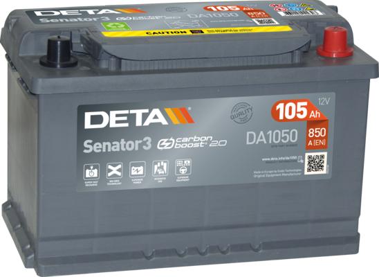 DETA DA1050 - Стартерная аккумуляторная батарея, АКБ autodnr.net