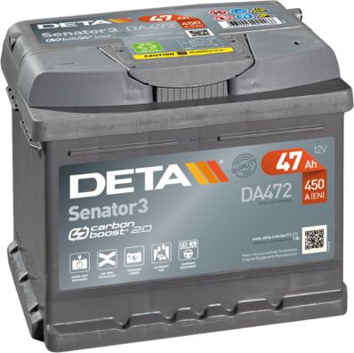 DETA DA472 - Стартерная аккумуляторная батарея, АКБ autodnr.net