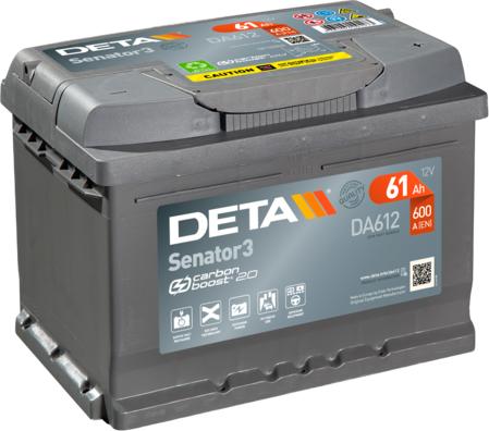 DETA DA612 - Стартерная аккумуляторная батарея, АКБ avtokuzovplus.com.ua