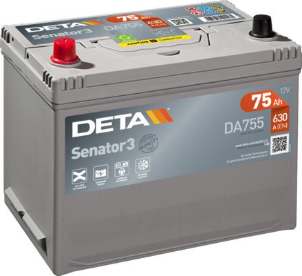 DETA DA755 - Стартерная аккумуляторная батарея, АКБ autodnr.net