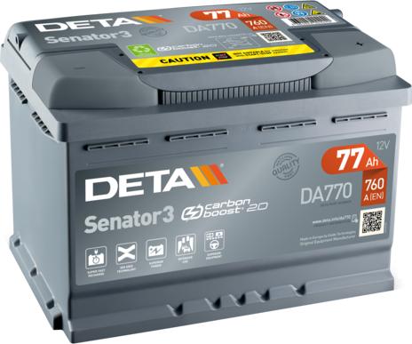DETA DA770 - Стартерная аккумуляторная батарея, АКБ avtokuzovplus.com.ua