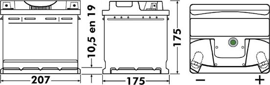 DETA DB443 - Стартерная аккумуляторная батарея, АКБ avtokuzovplus.com.ua