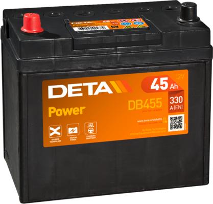 DETA DB455 - Стартерная аккумуляторная батарея, АКБ autodnr.net