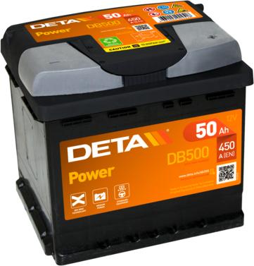 DETA DB500 - Стартерна акумуляторна батарея, АКБ autocars.com.ua