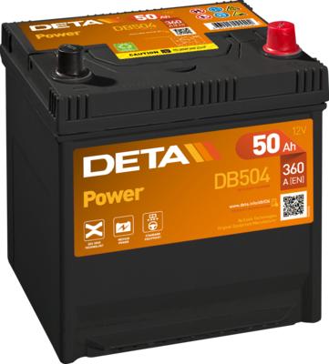 DETA DB504 - Стартерная аккумуляторная батарея, АКБ autodnr.net
