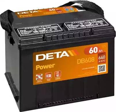 DETA DB608 - Стартерная аккумуляторная батарея, АКБ autodnr.net