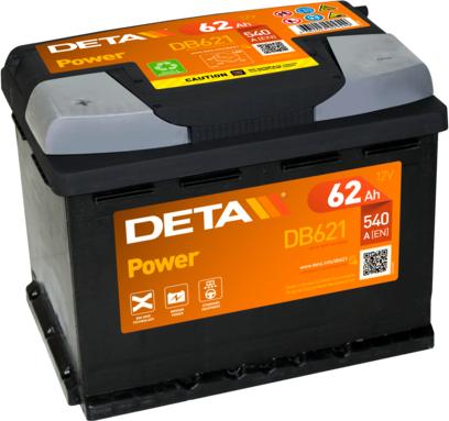 DETA DB621 - Стартерная аккумуляторная батарея, АКБ autodnr.net