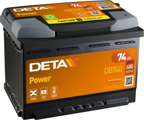 DETA DB740 - Стартерна акумуляторна батарея, АКБ autocars.com.ua