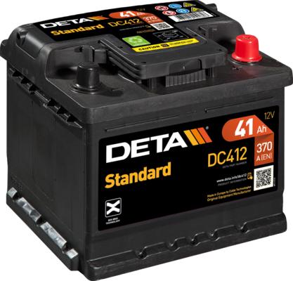 DETA DC412 - Стартерная аккумуляторная батарея, АКБ autodnr.net