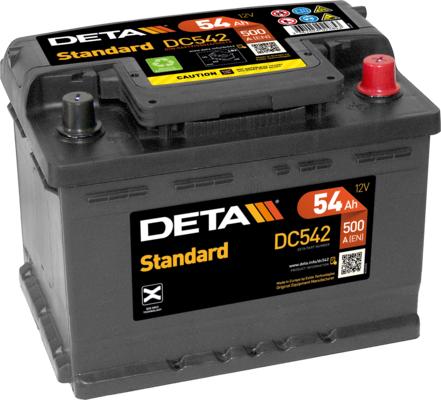 DETA DC542 - Стартерная аккумуляторная батарея, АКБ autodnr.net