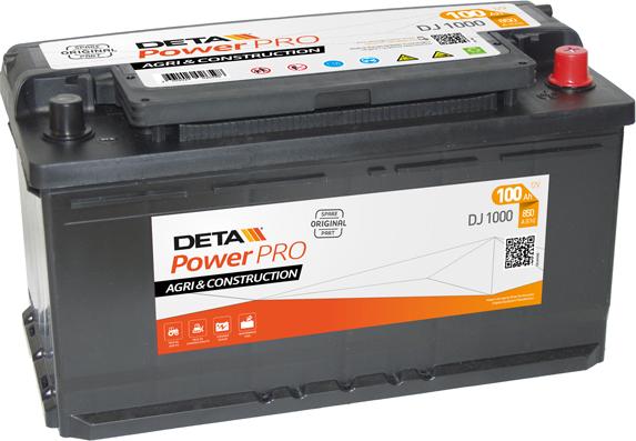 DETA DJ1000 - Стартерна акумуляторна батарея, АКБ autocars.com.ua