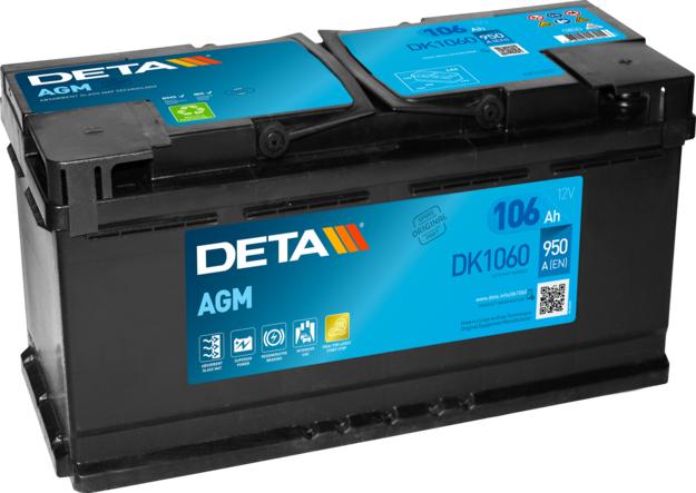 DETA DK1060 - Стартерна акумуляторна батарея, АКБ autocars.com.ua