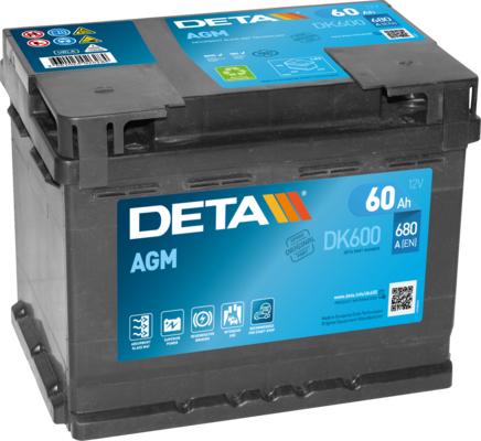 DETA DK600 - Стартерная аккумуляторная батарея, АКБ avtokuzovplus.com.ua