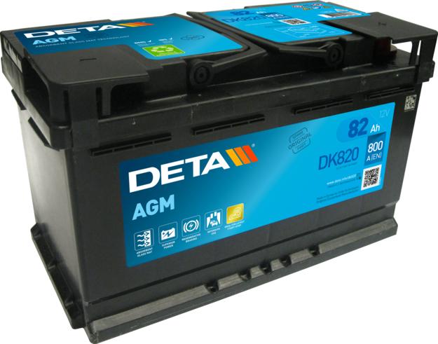 DETA DK820 - Стартерна акумуляторна батарея, АКБ autocars.com.ua
