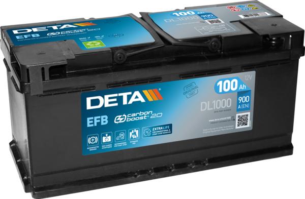 DETA DL1000 - Стартерна акумуляторна батарея, АКБ autocars.com.ua
