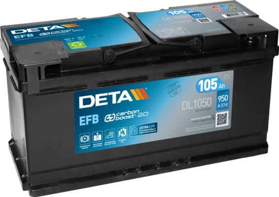 DETA DL1050 - Стартерна акумуляторна батарея, АКБ autocars.com.ua