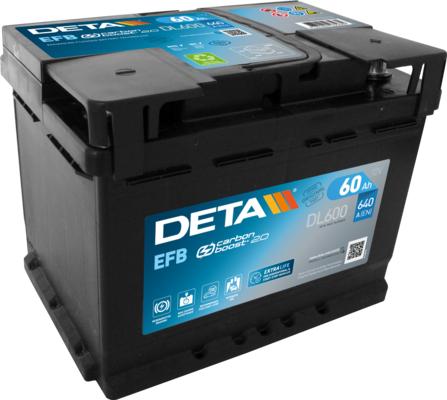 DETA DL600 - Стартерна акумуляторна батарея, АКБ autocars.com.ua