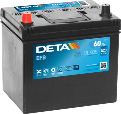 DETA DL605 - Стартерна акумуляторна батарея, АКБ autocars.com.ua