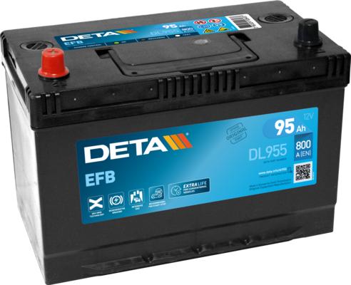 DETA DL955 - Стартерная аккумуляторная батарея, АКБ autodnr.net