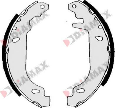 Diamax N01003 - Комплект тормозных колодок, барабанные autodnr.net