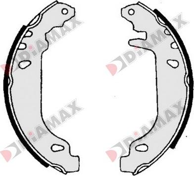 Diamax N01022 - Комплект тормозных колодок, барабанные autodnr.net