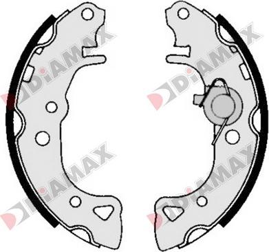 Diamax N01037 - Комплект тормозных колодок, барабанные autodnr.net