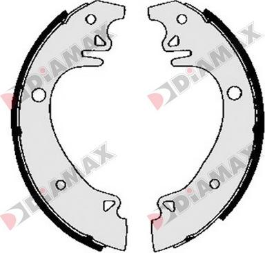 Diamax N01038 - Комплект тормозных колодок, барабанные autodnr.net