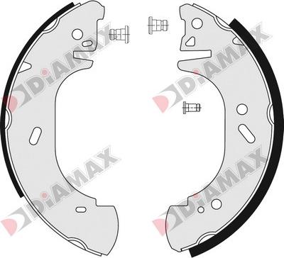 Diamax N01043 - Комплект тормозных колодок, барабанные autodnr.net