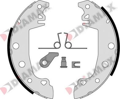 Diamax N01065 - Комплект тормозных колодок, барабанные autodnr.net