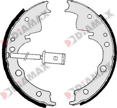 Diamax N01082 - Комплект тормозных колодок, барабанные autodnr.net