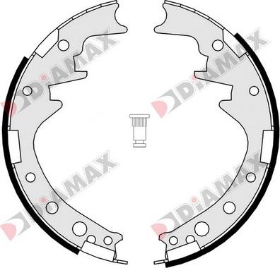 Diamax N01090 - Комплект тормозных колодок, барабанные autodnr.net